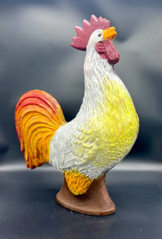 Statuina di cioccolato a forma di gallo